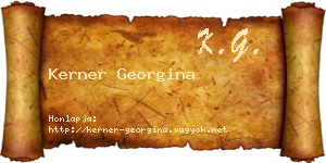 Kerner Georgina névjegykártya